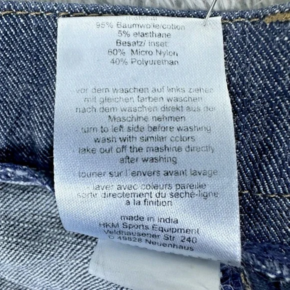 HKM Texas Dual-Tone‎ Denim Riding Jeans Men's 44 Equestrian Moto Hybrid Style - Picture 9 of 16